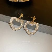 1 Paire Sucré Fleur Incruster Le Cuivre Cristal Strass Boucles D'oreilles sku image 22