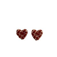 1 Pair Sweet Heart Shape Alloy Plating Women's Ear Studs main image 4