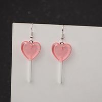 1 Pair Casual Heart Shape Resin Plating Women's Drop Earrings sku image 9