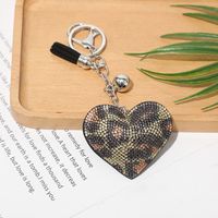 1 Piece Fashion Heart Shape Metal Inlay Rhinestones Women's Keychain sku image 28