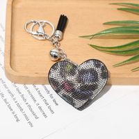 1 Piece Fashion Heart Shape Metal Inlay Rhinestones Women's Keychain sku image 27