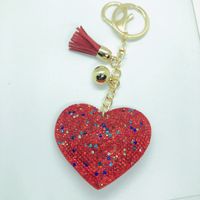 1 Piece Fashion Heart Shape Metal Inlay Rhinestones Women's Keychain sku image 37