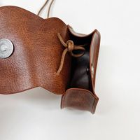 Women's Mini All Seasons Pu Leather Solid Color Cute Semicircle Flip Cover Shoulder Bag main image 2