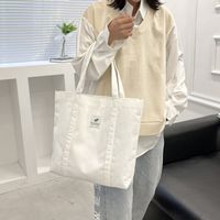 Unisex Fashion Solid Color Canvas Shopping Bags main image 3