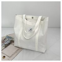 Unisex Fashion Solid Color Canvas Shopping Bags sku image 1
