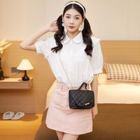 Women's Small All Seasons Pu Leather Solid Color Streetwear Square Magnetic Buckle Handbag main image 3