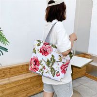 Unisex Cute Flower Canvas Shopping Bags main image 5