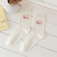 Women's Cute Flower Nylon Cotton Ankle Socks A Pair sku image 1