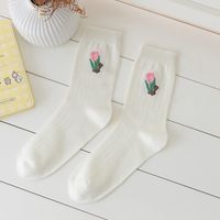 Women's Cute Flower Nylon Cotton Ankle Socks A Pair sku image 2