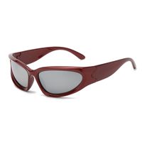 Fashion Solid Color Pc Special-shaped Mirror Full Frame Women's Sunglasses sku image 17