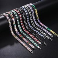 Fashion Geometric Copper Inlay Zircon Bracelets 1 Piece sku image 27