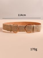 Fashion Solid Color Pu Leather Alloy Women's Leather Belts main image 2