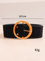 Fashion Round Pu Leather Alloy Women's Leather Belts main image 2