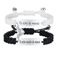 Casual Letter Stainless Steel Rope Couple Bracelets main image 4