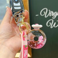1 Piece Cute Donuts Arylic Alloy Women's Bag Pendant Keychain main image 3
