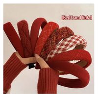 Sweet Solid Color Rhombus Cloth Hair Band 1 Piece main image 5