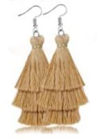 1 Pair Exaggerated Circle Sector Wood Handmade Women's Drop Earrings sku image 2