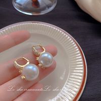 1 Pair Sweet Heart Shape Flower Bow Knot Artificial Pearl Alloy Rhinestone Inlay Artificial Gemstones Women's Earrings sku image 46