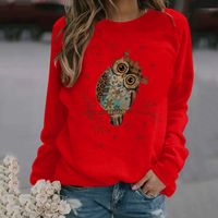 Women's Hoodie Long Sleeve Hoodies & Sweatshirts Printing Fashion Owl main image 3