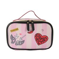 Women's Medium All Seasons Pu Leather Heart Shape Fashion Square Zipper Cosmetic Bag main image 4