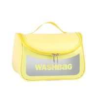 Women's Medium All Seasons Pvc Pu Leather Letter Fashion Square Zipper Cosmetic Bag main image 2