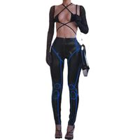 Women's Street Streetwear Solid Color Full Length Printing Zipper Casual Pants main image 5