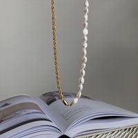 Fashion Simple Style Geometric Alloy Artificial Pearls Necklace main image 2