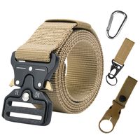 Basic Solid Color Alloy Nylon Men's Woven Belts sku image 25