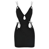 Women's Sheath Dress Fashion V Neck Patchwork Sleeveless Solid Color Above Knee Daily main image 3