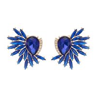 1 Pair Fashion Water Droplets Alloy Inlay Rhinestones Women's Ear Studs sku image 2
