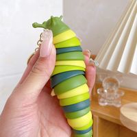 1 Piece Cute Caterpillar Plastic Women's Keychain sku image 1