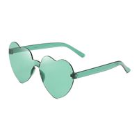 Casual Streetwear Heart Shape Pc Special-shaped Mirror Frameless Women's Sunglasses sku image 17