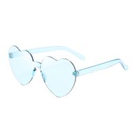Casual Streetwear Heart Shape Pc Special-shaped Mirror Frameless Women's Sunglasses sku image 1