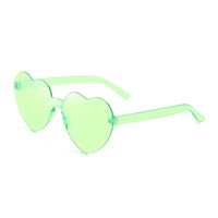 Casual Streetwear Heart Shape Pc Special-shaped Mirror Frameless Women's Sunglasses sku image 5
