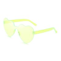 Casual Streetwear Heart Shape Pc Special-shaped Mirror Frameless Women's Sunglasses sku image 3