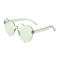 Casual Streetwear Heart Shape Pc Special-shaped Mirror Frameless Women's Sunglasses sku image 6