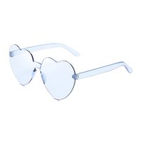 Casual Streetwear Heart Shape Pc Special-shaped Mirror Frameless Women's Sunglasses sku image 30