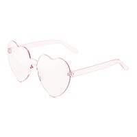 Casual Streetwear Heart Shape Pc Special-shaped Mirror Frameless Women's Sunglasses sku image 11