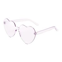 Casual Streetwear Heart Shape Pc Special-shaped Mirror Frameless Women's Sunglasses sku image 31