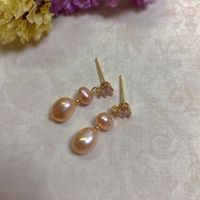 Simple Style Geometric Copper Plating Pearl Drop Earrings 1 Pair sku image 7