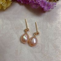 Simple Style Geometric Copper Plating Pearl Drop Earrings 1 Pair sku image 3