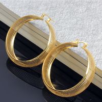 Simple Style Solid Color Titanium Steel Plating Hollow Out Earrings 1 Pair sku image 1