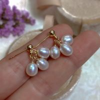 Retro Geometric Baroque Pearls Earrings 1 Pair sku image 5