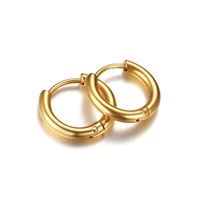 1 Piece Simple Style Circle Stainless Steel Polishing Plating Earrings main image 3