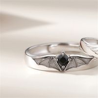 Fashion Angel Wings Wings Alloy Inlay Artificial Gemstones Open Ring sku image 1