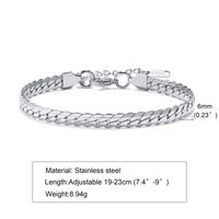 Stainless Steel Simple Style Solid Color Bracelets sku image 1