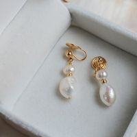 Elegant Geometric Pearl Earrings 1 Pair main image 2