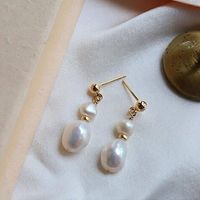 Elegant Geometric Pearl Earrings 1 Pair main image 4