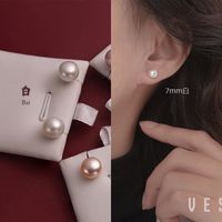 Fashion Geometric Pearl Earrings 1 Pair sku image 3