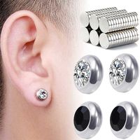 1 Pair Fashion Geometric Stainless Steel Inlay Artificial Gemstones Unisex Ear Studs main image 3